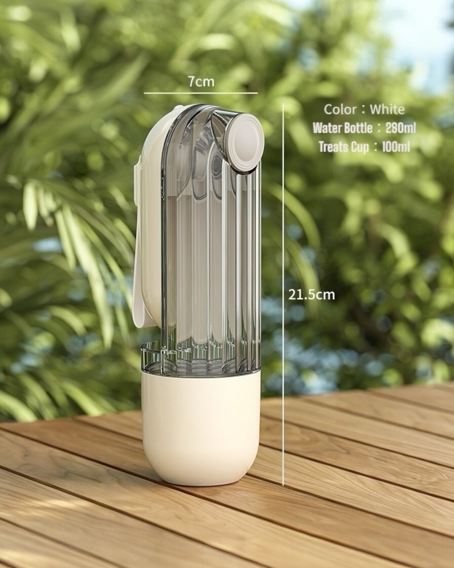 Portable 2 in 1 (Water and Treats) Bottle