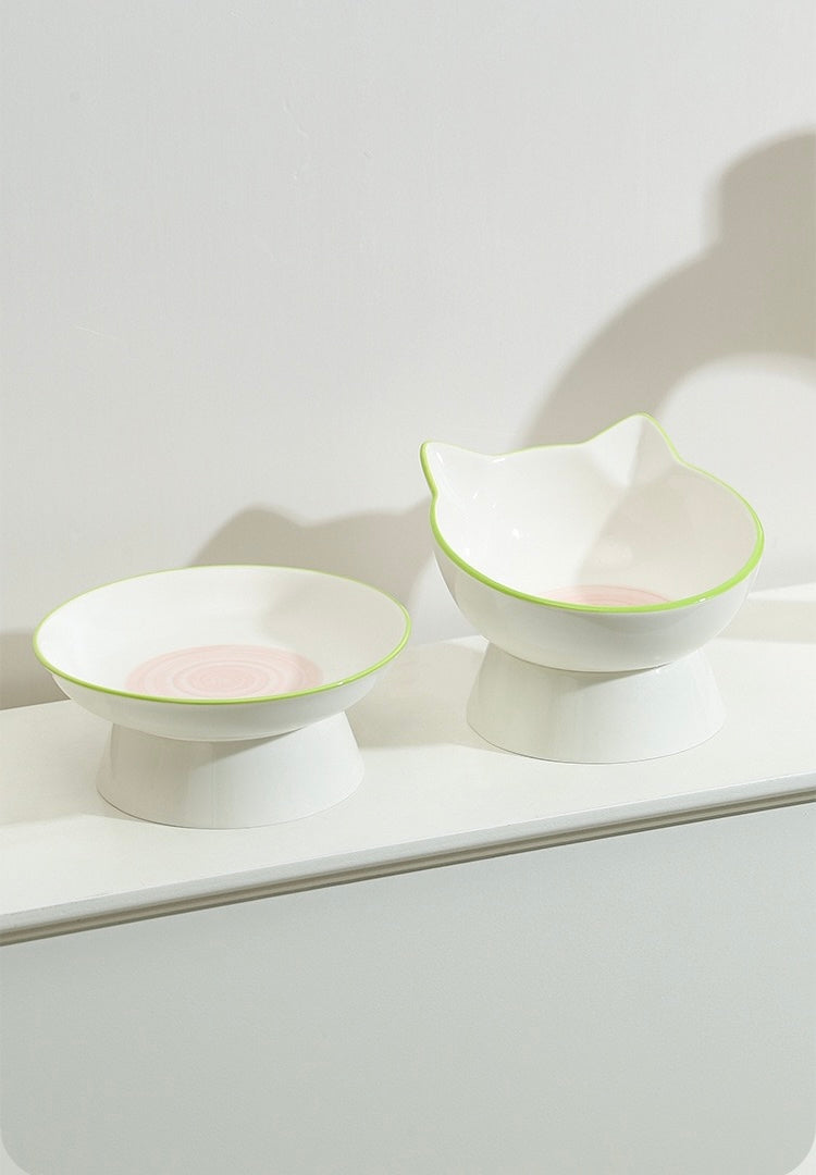 Elevated Cat Bowl β Ceramic Anti-Black Chin Feeder