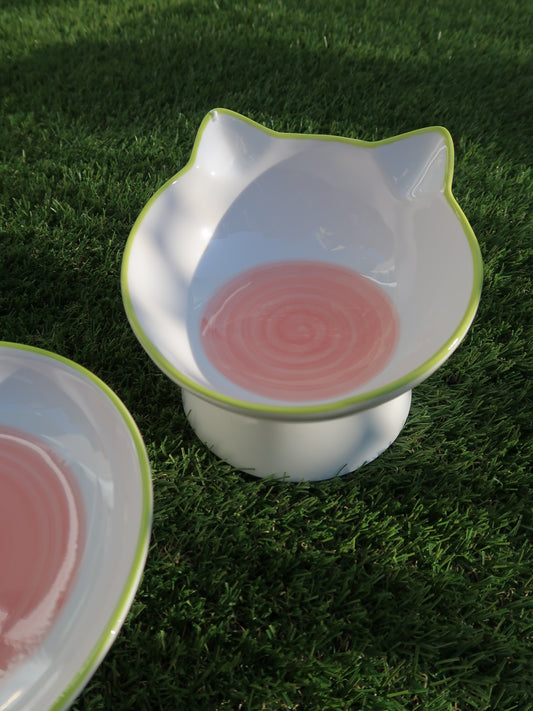 Elevated Cat Bowl – Ceramic Anti-Black Chin Feeder