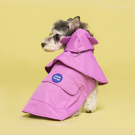 Dinosaur Dog Raincoat [Hot Pink]