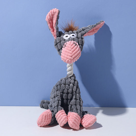 Squeaky Chew Dog Toy [Donkey]