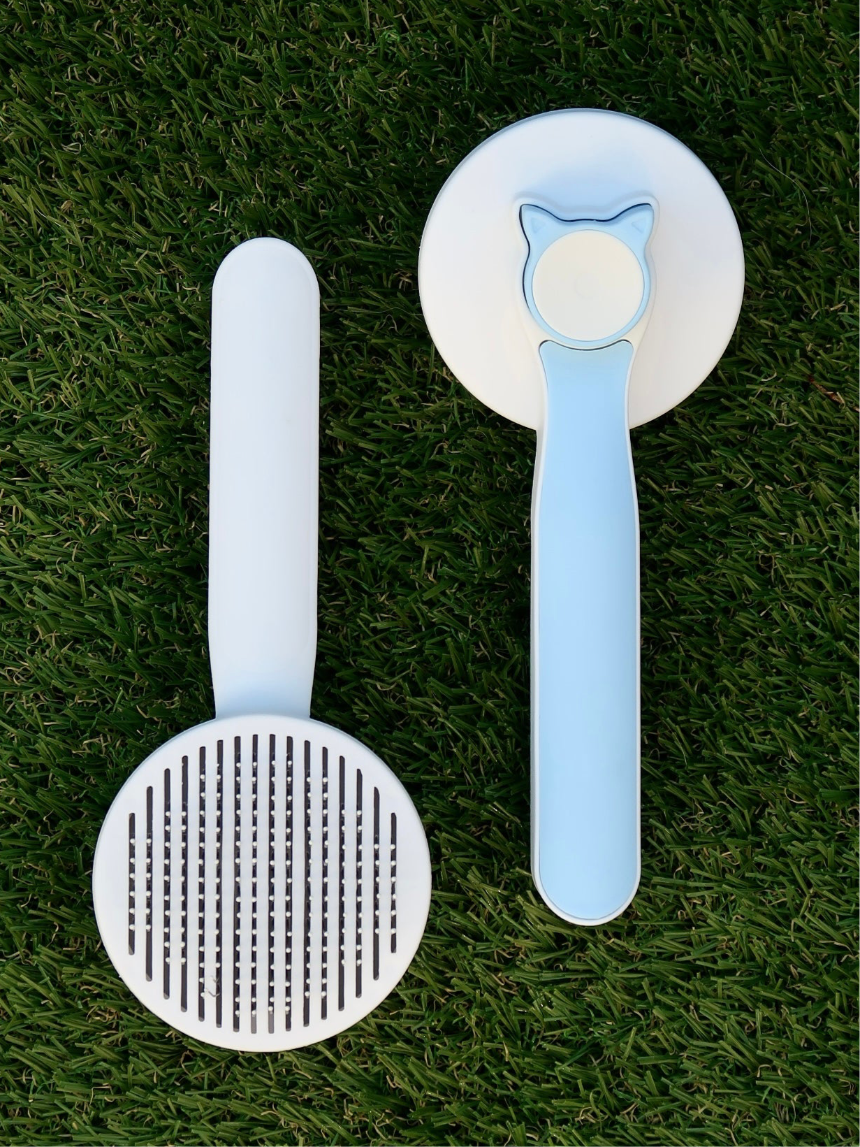 Easy-Clean Pet Slicker Brush [Blue]