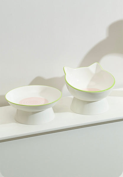Elevated Cat Bowl – Ceramic Anti-Black Chin Feeder