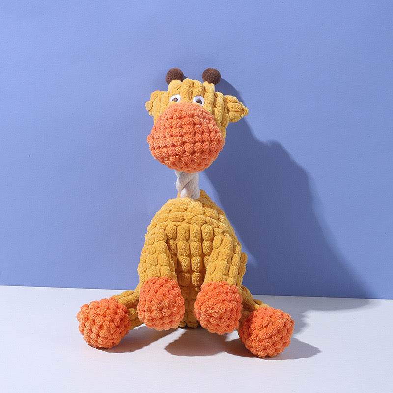 Squeaky Plush Giraffe Chew Toy