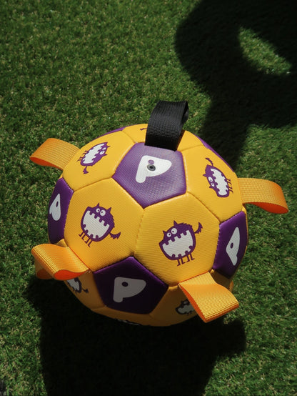 Tug & Play Pet Soccer Ball [Yellow & Purple]