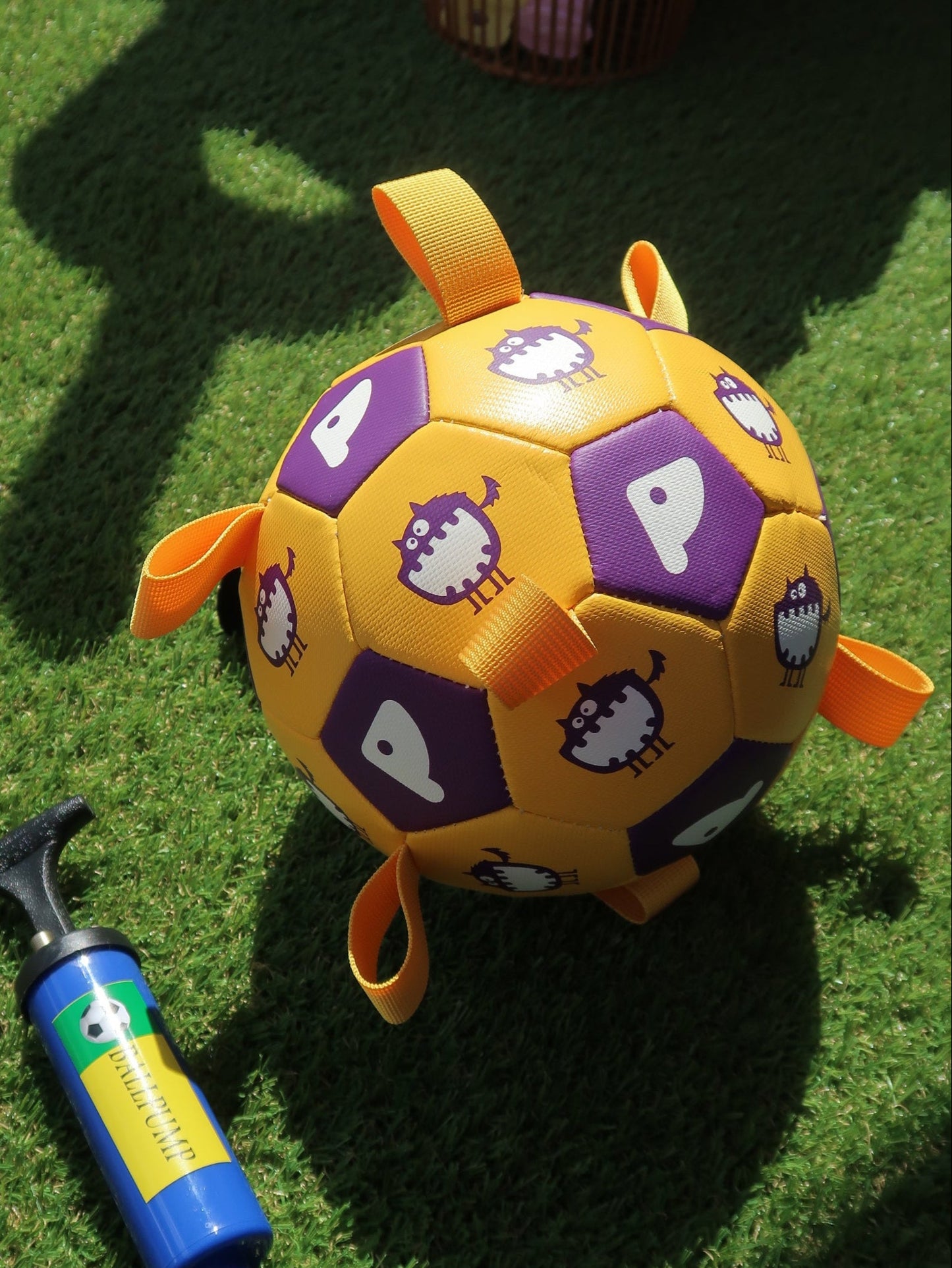 Tug & Play Pet Soccer Ball [Yellow & Purple]
