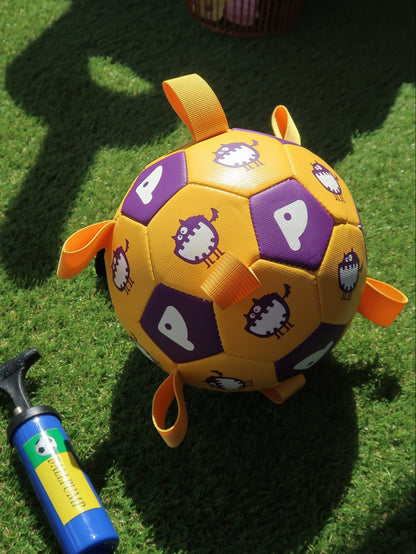 Tug & Play Pet Soccer Ball [Yellow & Purple]