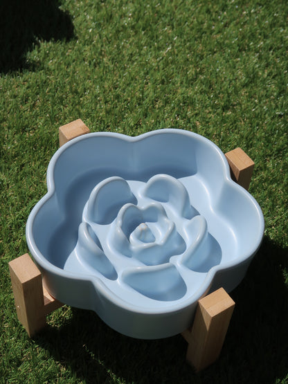 Ceramic Slow Feeder Bowl [Blue]