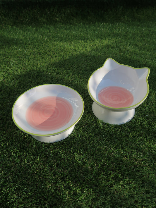 Elevated Cat Bowl – Ceramic Anti-Black Chin Feeder