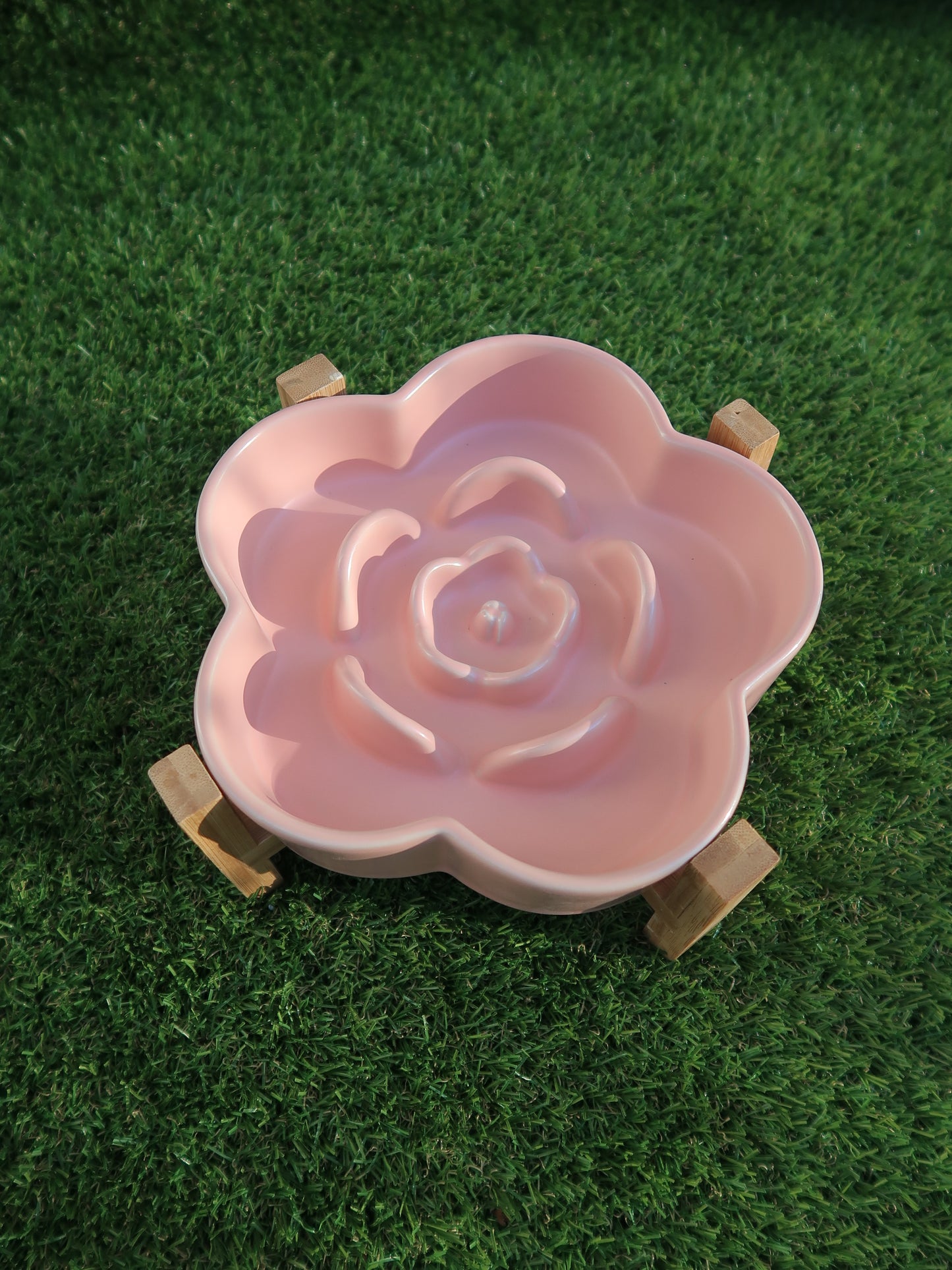 Ceramic Slow Feeder Bowl [Coral Pink]