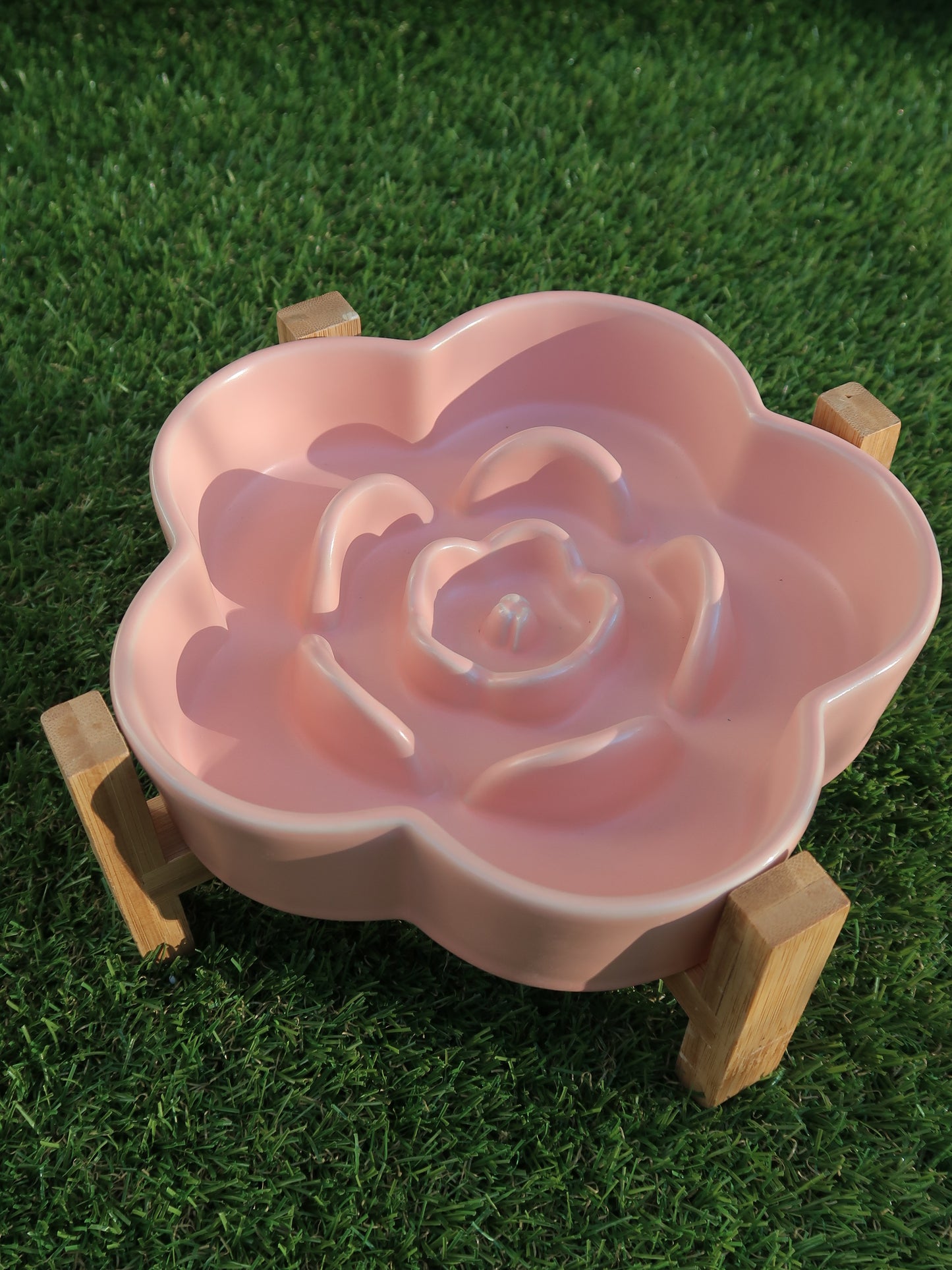 Ceramic Slow Feeder Bowl [Coral Pink]