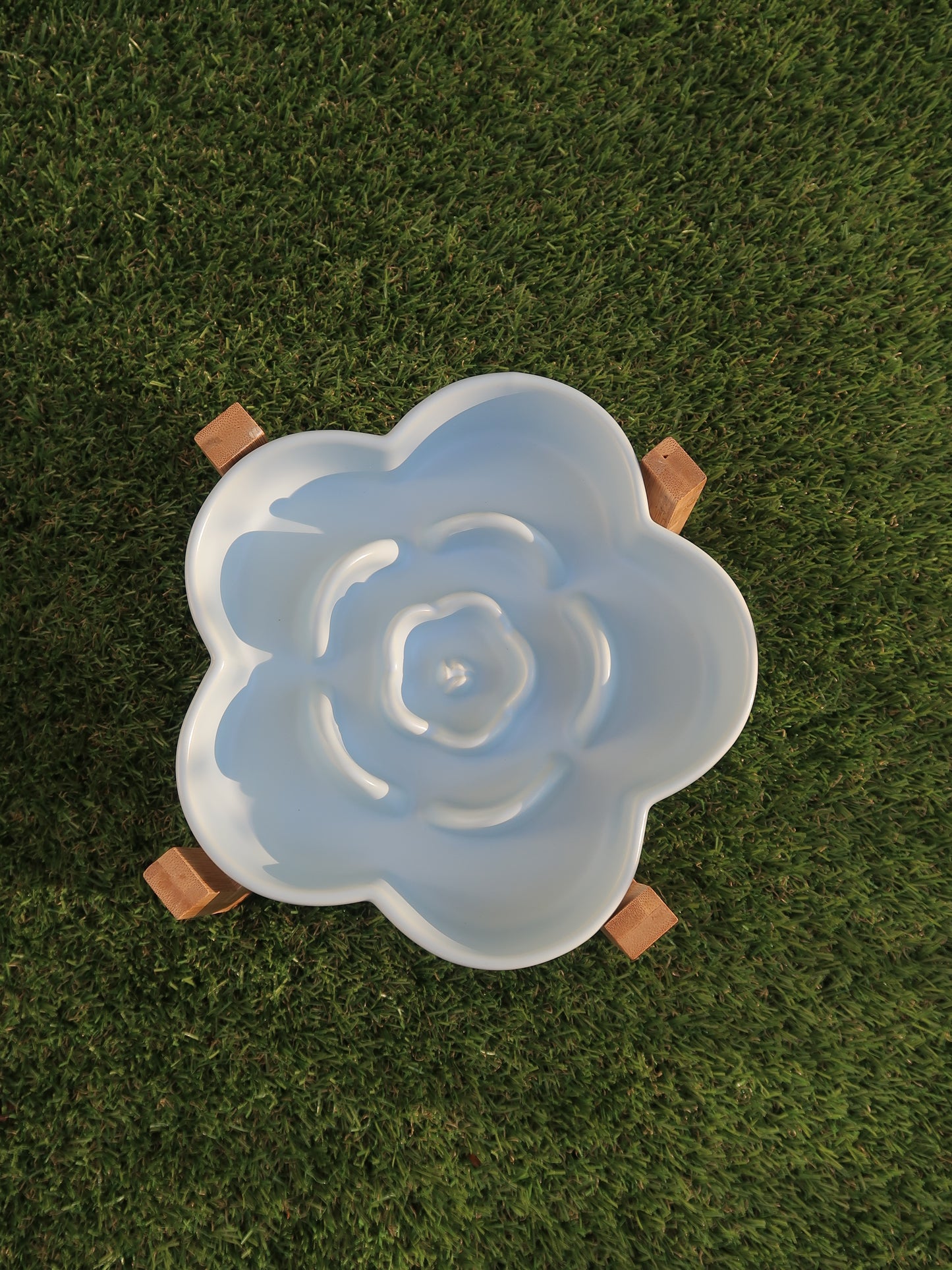 Ceramic Slow Feeder Bowl [Blue]