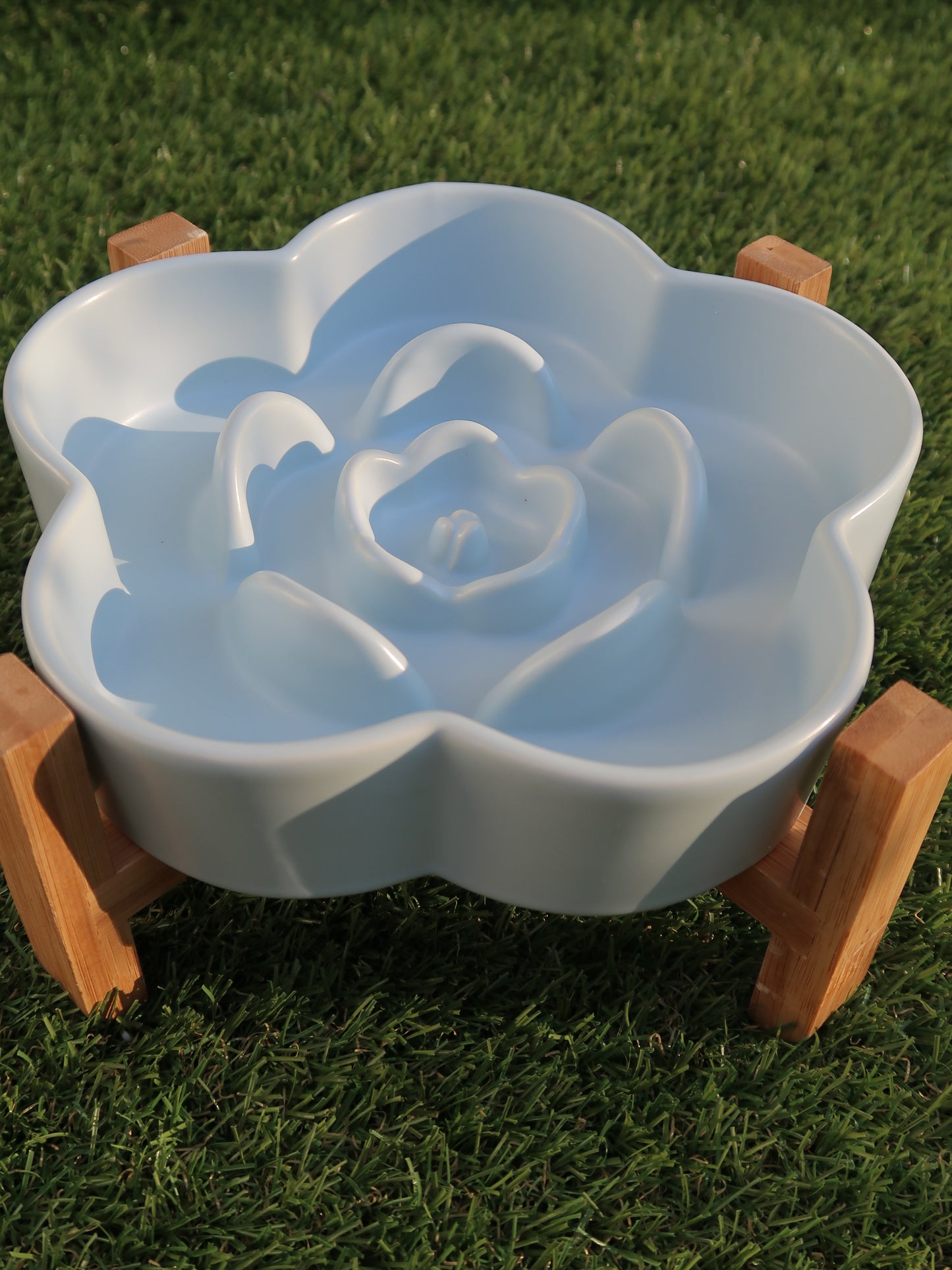 Ceramic Slow Feeder Bowl [Blue]