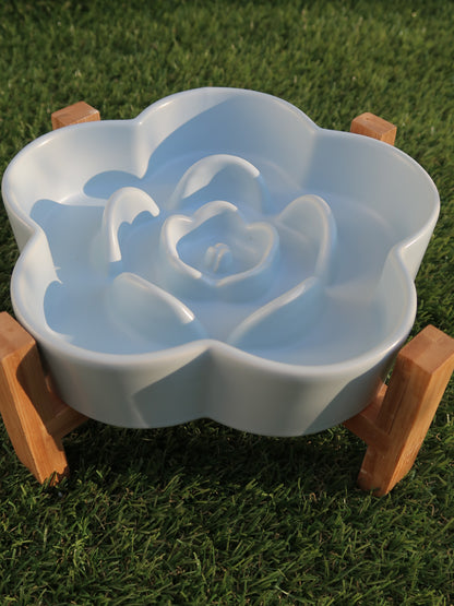 Ceramic Slow Feeder Bowl [Blue]