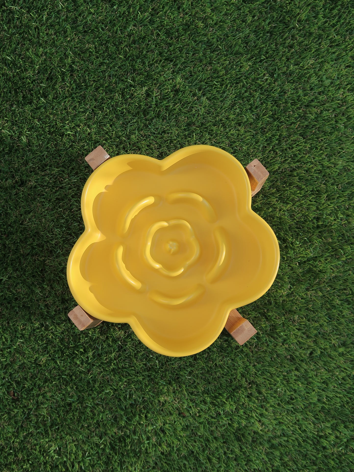 Ceramic Slow Feeder Bowl [Lemon]
