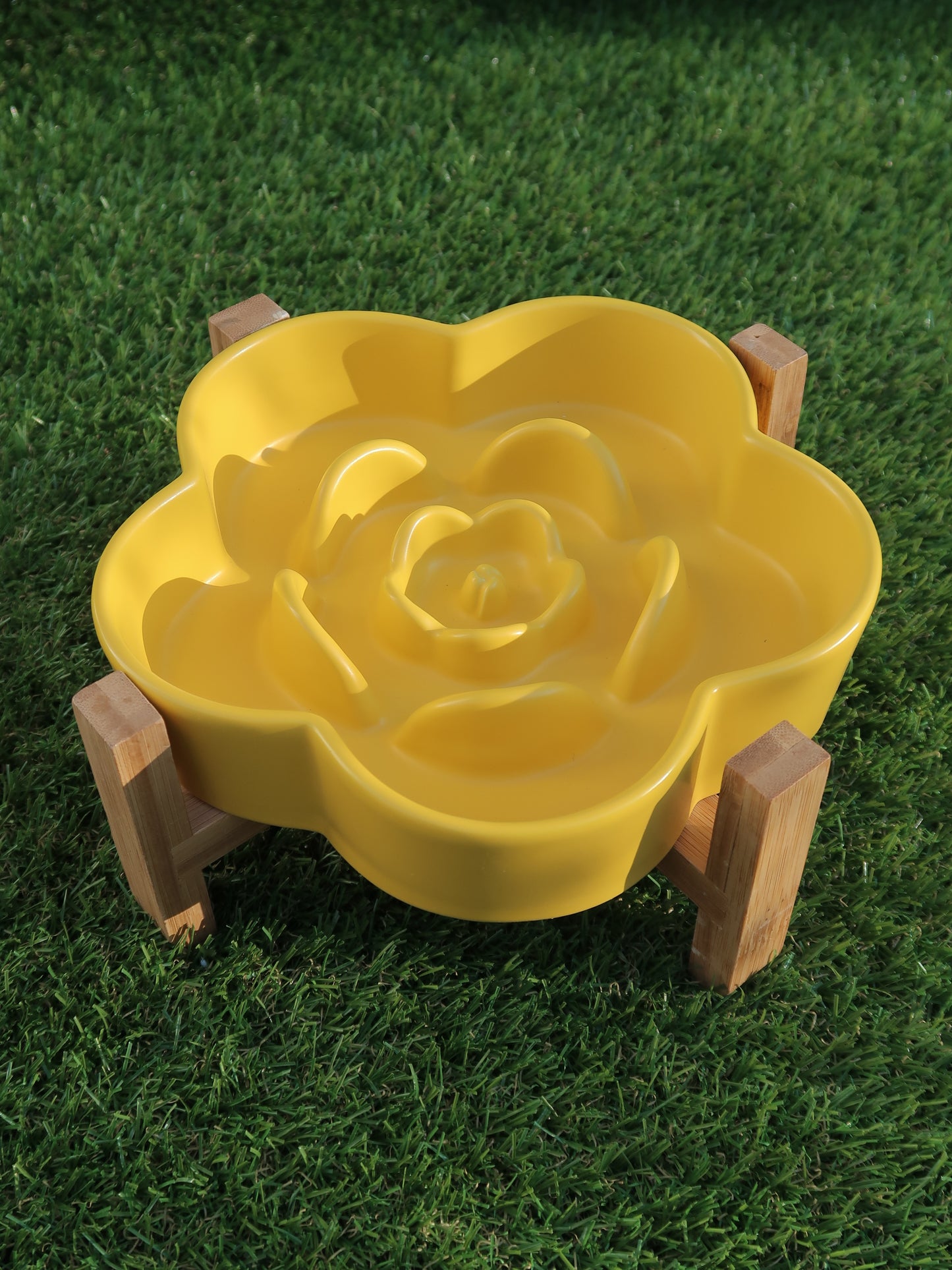 Ceramic Slow Feeder Bowl [Lemon]