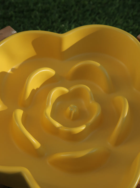Ceramic Slow Feeder Bowl [Lemon]