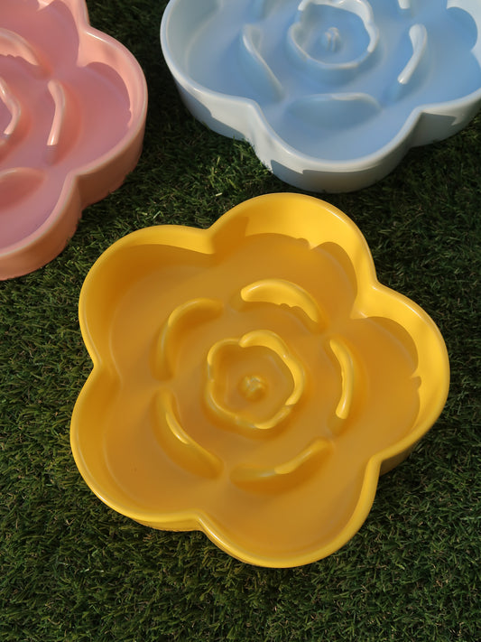 Ceramic Slow Feeder Bowl [Lemon]
