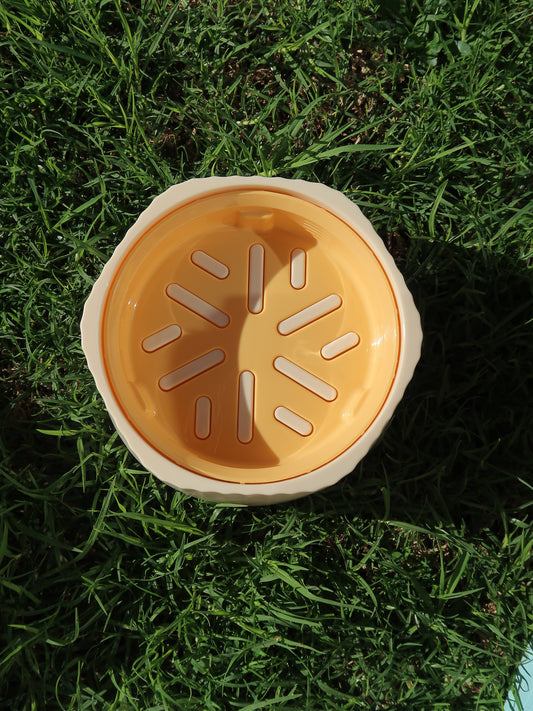 Two-way Slow Feeder Bowl [Butter]
