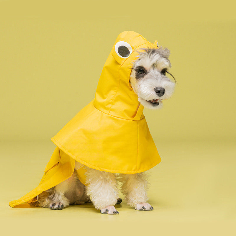 Dinosaur Dog Raincoat [Lemon]