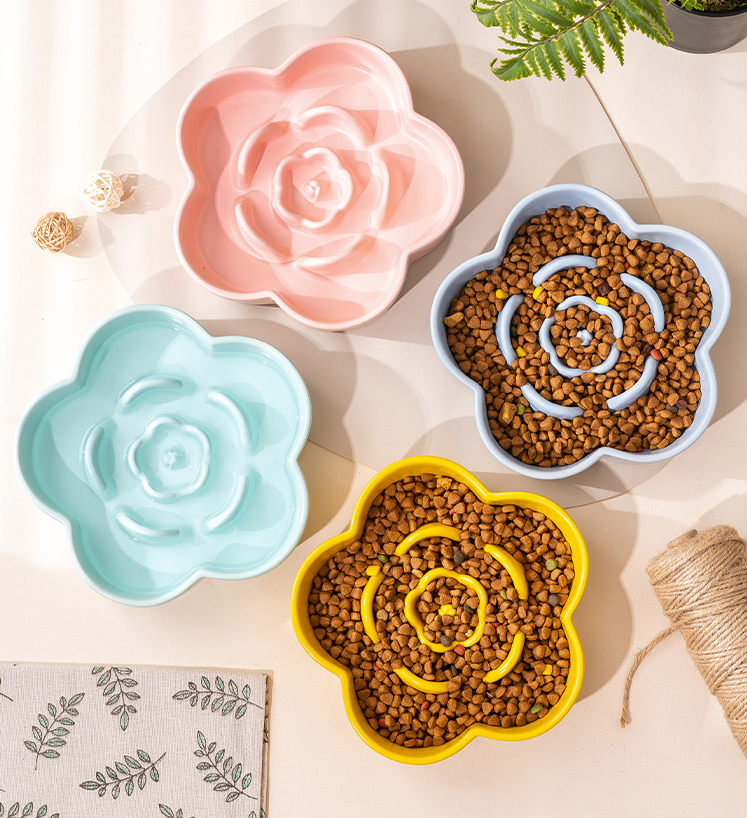 Ceramic Slow Feeder Bowl [Lemon]