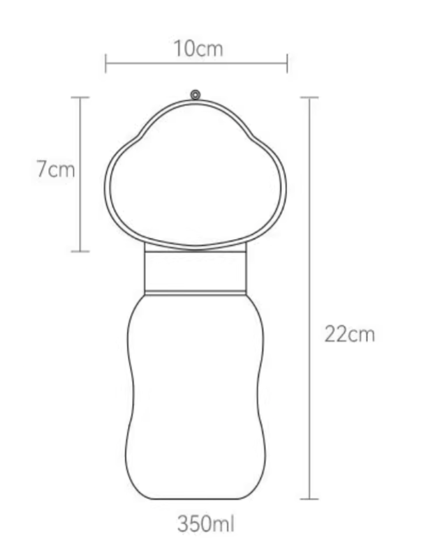 Cloud Outdoor Dog Water Bottle [White]