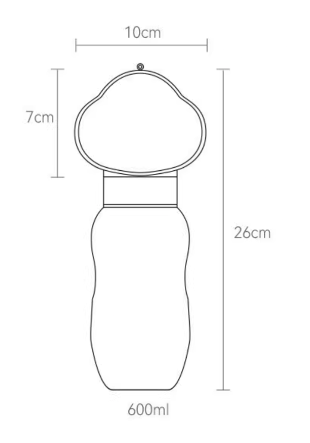 Cloud Outdoor Dog Water Bottle [White]