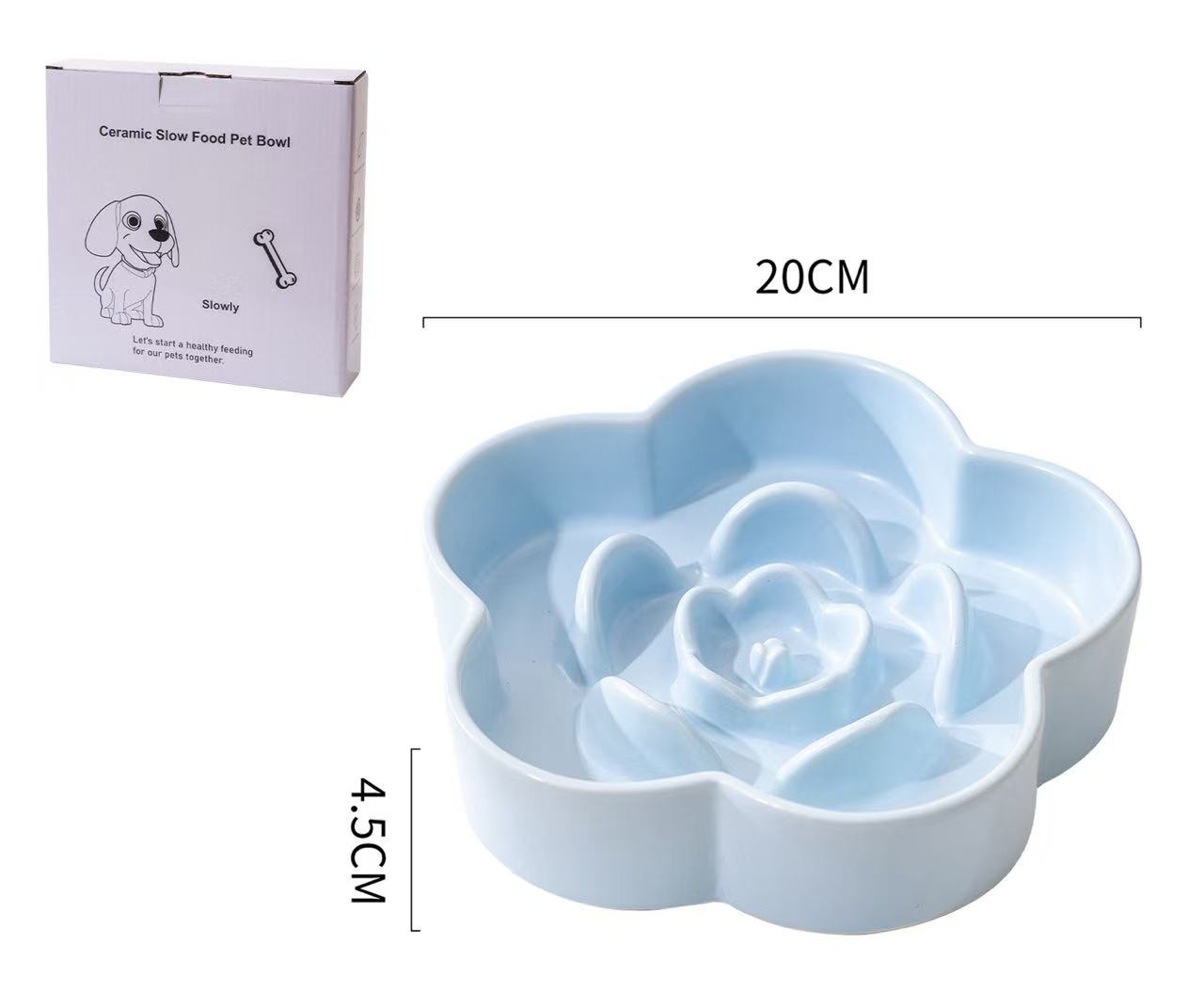 Ceramic Slow Feeder Bowl [Lemon]