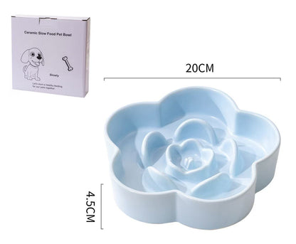 Ceramic Slow Feeder Bowl [Lemon]